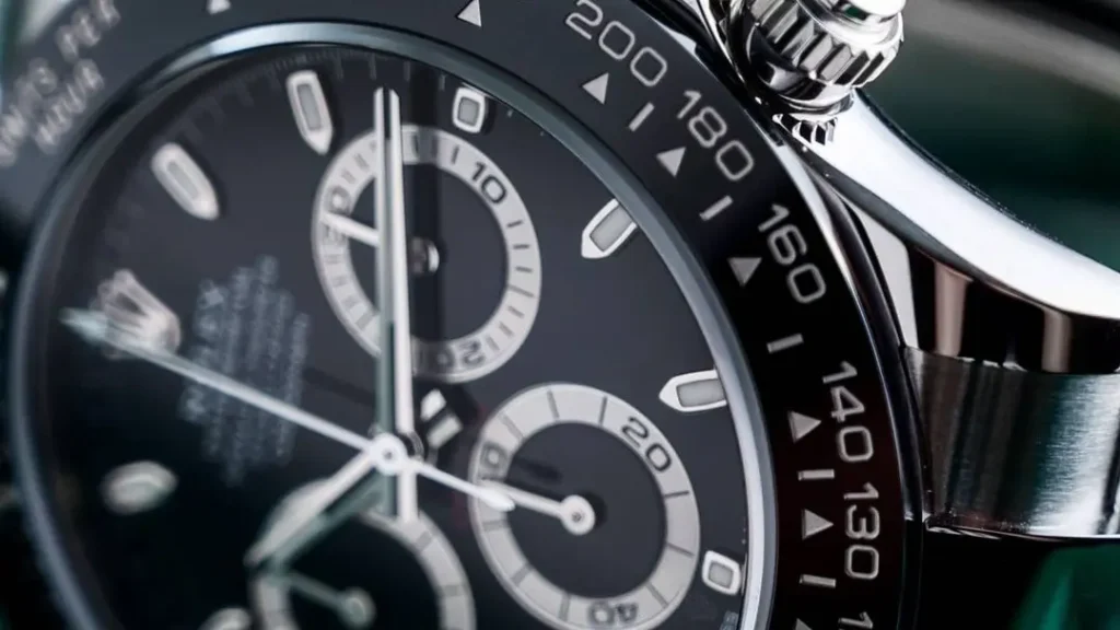 replica watch dial detail close up