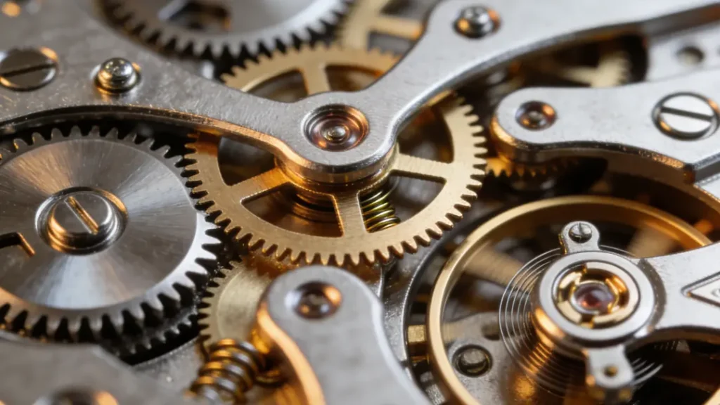 watch gears inside mechanical movement